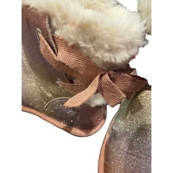 Lily & Dan Girls Faux Fur Rainbow Fur Boots Size 13/1 - Picture 3 of 5